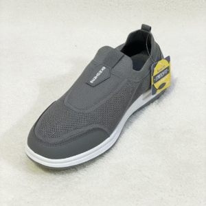 stretchfit grey mesh slip on sneakers – ultra comfort daily wear