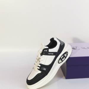 black & white casual sneaker (vuitton style design)