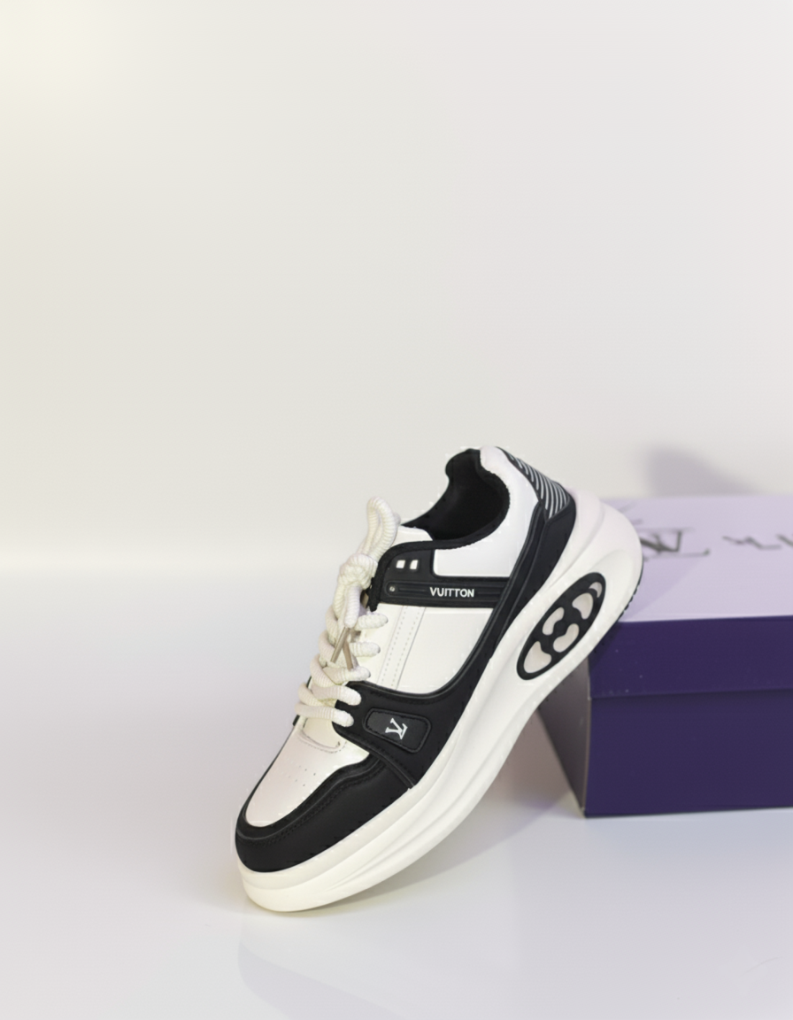 black & white casual sneaker (vuitton style design) black & white casual sneaker (vuitton style design)